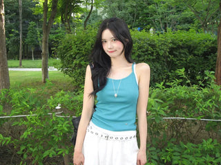 [6 colors] Pendant Rib Sleeveless