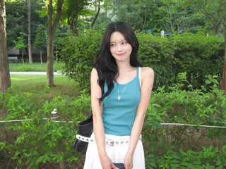 [6 colors] Pendant Rib Sleeveless
