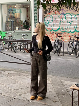 Cotton string cargo pants (3 colors)