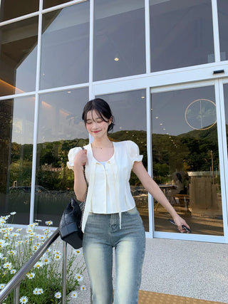 Bootcut denim pants