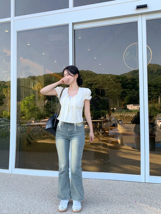 Bootcut denim pants