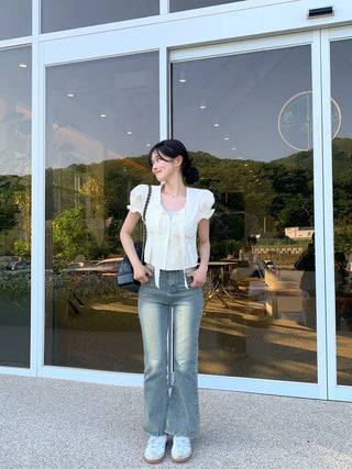 Bootcut denim pants
