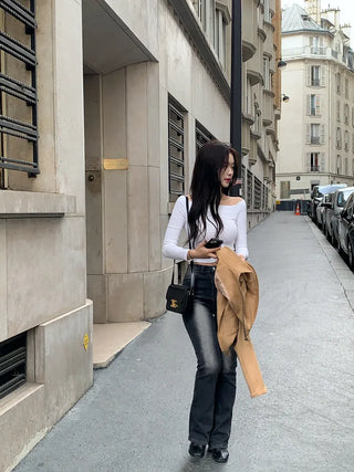 Slim Wash Bootcut Pants (2 colors)
