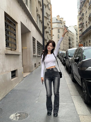 Slim Wash Bootcut Pants (2 colors)
