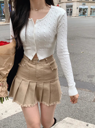 -3kg Slim Cropped Cardigan (7 colors)
