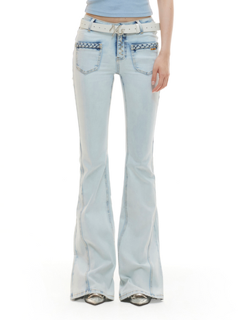 Wheat Bootcut Jeans