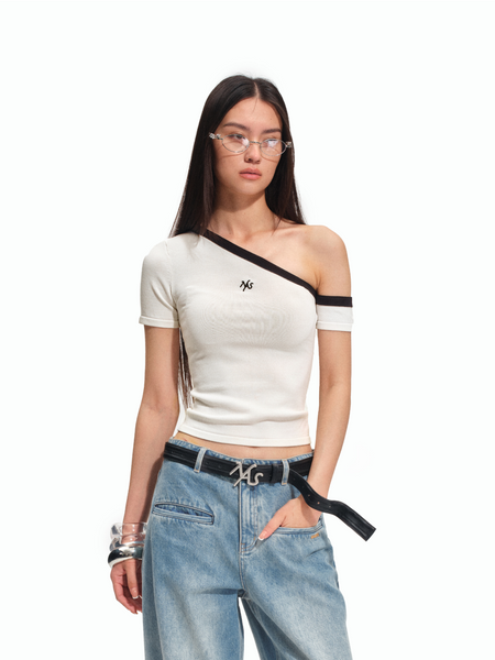 Gardenia White Sculptural Graphic Tee