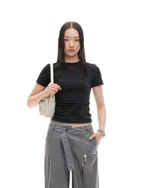 Graphite Black Pony Tee