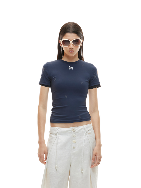Indigo Blue Pony Tee