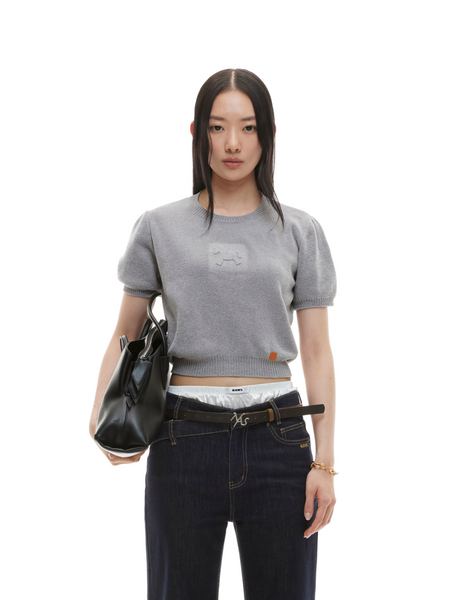Fir Gray Pony Knit Tee