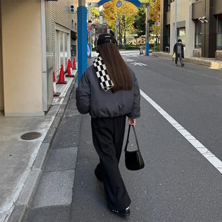 Border check scarf