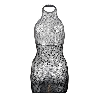 Halter net pattern cami mini dress