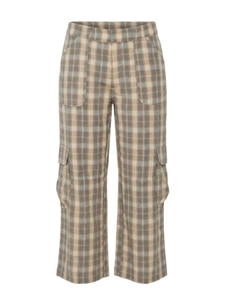 Indee Cropped Cargo Pants Check