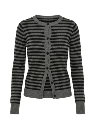 Lauraine Cardigan Grey / Black Stripe