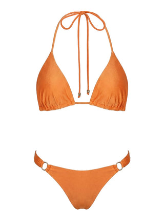 Nevaeh Shine Triangle Bikini Top Orange