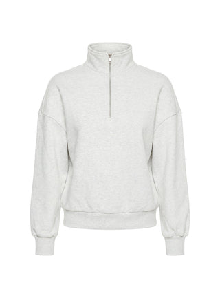 Rozanna 1/4 Zip Jumper Grey Marle
