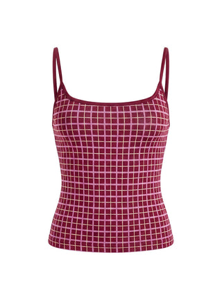 Aderis Cami Top Red Check