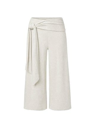 Allena Gaucho Tie Detail Shorts Grey Marle