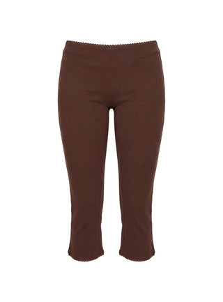 Baseline Rib Capri Pants Chocolate