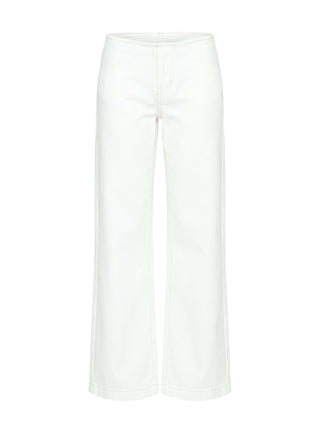 Buenos No Waist Low Rise Straight Leg Jeans White