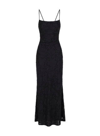 Celena Maxi Dress Black Burnout