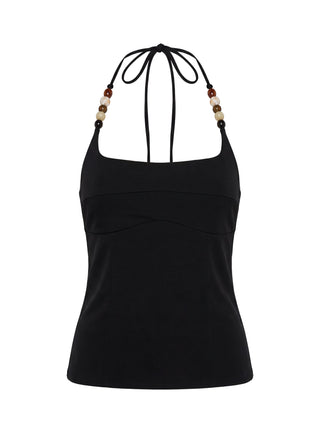 Cherise Bead Detail Top Black