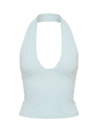 Daily Define Halter Tank Top Blue