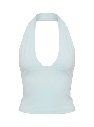 Daily Define Halter Tank Top Blue