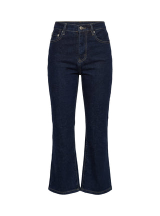 Cindee High Rise Cropped Jeans Raw Indigo