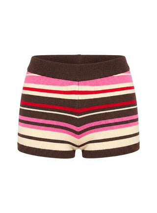 Cleoh Knit Shorts Pink / Brown Stripe