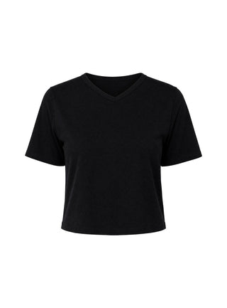 Dealia High V Boxy Tee Black