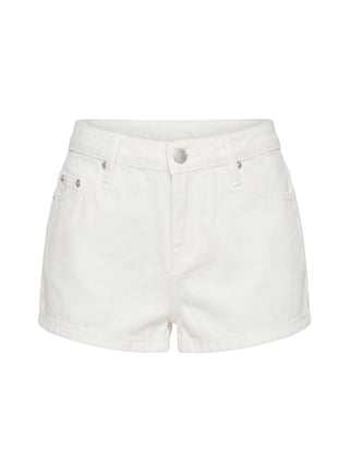 Dreamful Low Rise Mini Denim Shorts White
