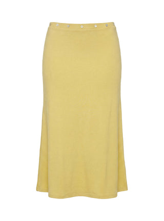 Esperia Button Midi Skirt Green