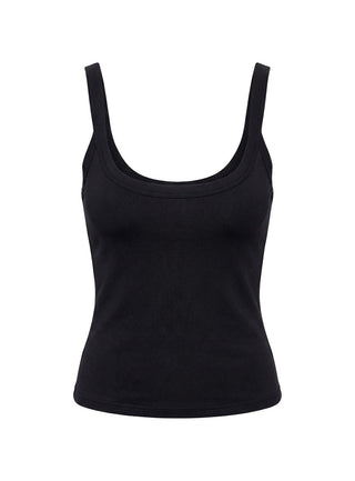 Kasper Cinched Longline Tank Top Black