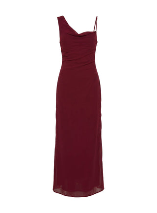 Laurisa Draped Maxi Dress Wine