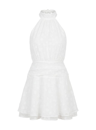 Lucky Ones Halter Mini Dress White