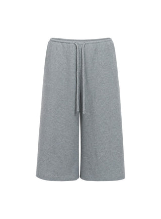 Lyrra Waffle Jersey Jorts Grey