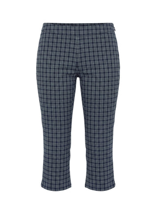 Mayvie Capri Pants Navy Check
