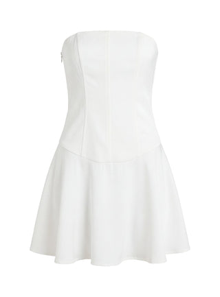 Natalisa Strapless Corset Mini Dress White