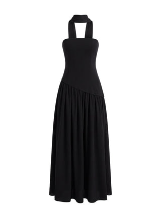 Odela Strapless Drop Waist Maxi Dress Black