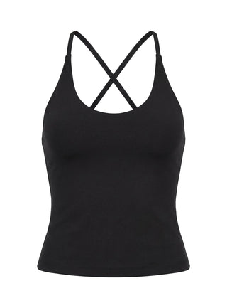 Pace Active Cross Back Tank Top Black