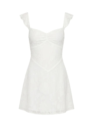 Past And Present Burnout Tie Back Mini Dress White