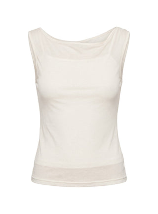 Skaia Layered Sheer Top Cream