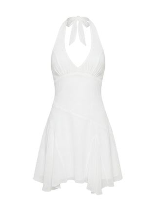 Valorie Halter Mini Dress White