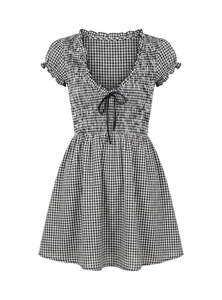Wescott Gingham Playsuit Black  White