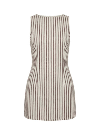 Yumiko Romper Brown Stripe