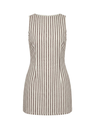 Yumiko Romper Brown Stripe