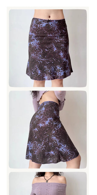 leopard fishtail skirt