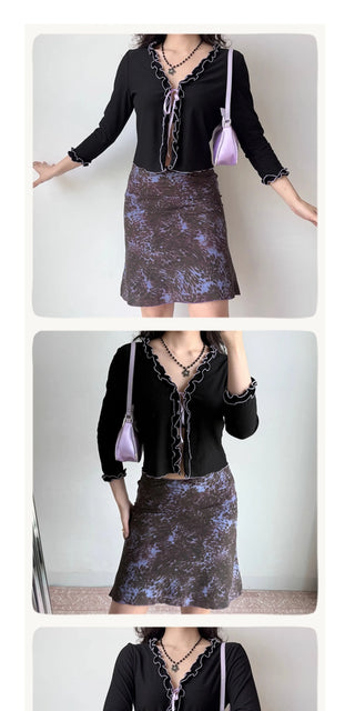 leopard fishtail skirt