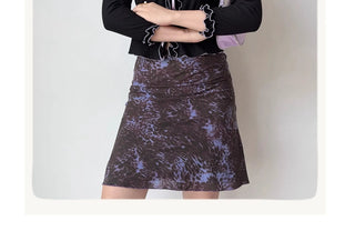 leopard fishtail skirt